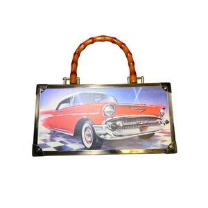Montecristo Cigar Box Handbag Classic Car Novelty Wood Handle Purse